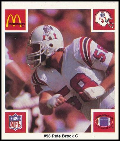 1986 McDonald's Patriots 58 Pete Brock
